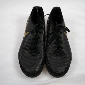 Nike Tiempo Indoor Soccer Shoes Size 8.5 Women's  Black & Gold Sports